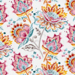 Teal And Orange Floral